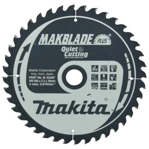 MAKBLADE+ disco per sega circolare 260/30 per troncatrice e sega per tagli angolari