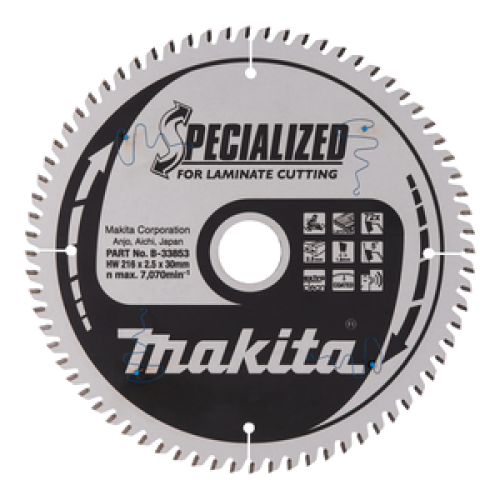SPECIALIZED disco da sega per laminato 216/30 per troncatrici