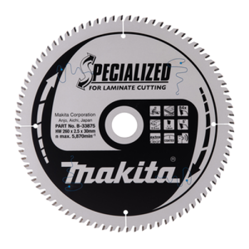 SPECIALIZED disco da sega per laminato 260/30 per troncatrici