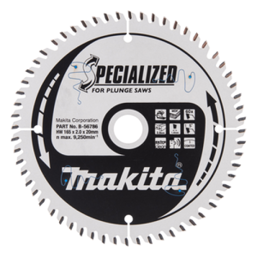 SPECIALIZED disco circolare per sega a immersione a batteria 165/20