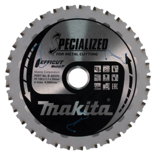 Disco EFFICUT 150/20 per troncatrici metalliche a batteria